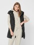 Lange Puffer Weste Wattierte Stepp Jacke ohne �rmel Kapuze & Zip