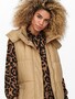 Lange Puffer Weste Wattierte Stepp Jacke ohne �rmel Kapuze & Zip
