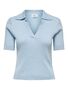 Geripptes Poloshirt Einfarbiges Kurzarm T-Shirt V-Ausschnitt ONLNIMONE