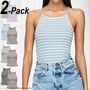 Gestreiftes Tank Top 2-er St�ck Pack �rmelloses Basic Set JDYFRANSISKA