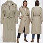 Langer Trench Coat Eleganter Basic �bergangs Mantel Einreihig ONLLINE