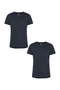 Rundhals T-Shirt 2-er St�ck Pack Kurzarm Shirt Basic Set BHNOEL