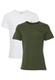 Rundhals T-Shirt 2-er St�ck Pack Kurzarm Shirt Basic Set BHNOEL