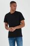 Rundhals T-Shirt Stretch Kurzarm Shirt Einfarbiges Basic aus Baumwolle