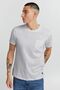 Rundhals T-Shirt Stretch Kurzarm Shirt Einfarbiges Basic aus Baumwolle