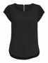Einfarbige Kurzarm Bluse Basic Rundhals Blusen Shirt Oberteil ONLVIC