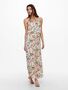 �rmelloses Maxi Blusenkleid Dress Gepunktet Locker Lang Rundhals