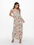 �rmelloses Maxi Blusenkleid Dress Gepunktet Locker Lang Rundhals