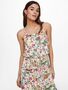 �rmelloses Maxi Blusenkleid Dress Gepunktet Locker Lang Rundhals