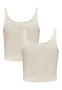 Geripptes Crop Top 2-er St�ck Pack Kurzes Oberteil Set ONLNESSA