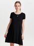 Lockeres Shirtkleid Mini Basic Kurzarm Dress R�cken Schn�rung ONLBERA