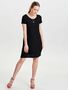 Lockeres Shirtkleid Mini Basic Kurzarm Dress R�cken Schn�rung ONLBERA