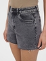 Denim Jeans Shorts Kurze Hose High Waist Pants mit Fransen VMBRENDA