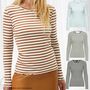 Basic Langarm Shirt D�nner Baumwolle Longsleeve SLFANNA