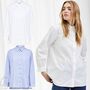 Basic Hemd Bluse Langarm Business Shirt aus Baumwolle SLFREKA