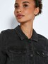Kurze Jeansjacke Basic Denim �bergangsjacke Stoned Washed Jacket NMDEBRA