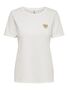 Einfarbiges T-Shirt mit Brand Herz Basic Kurzarm Rundhals Top ONLKITA