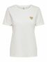 Einfarbiges T-Shirt mit Brand Herz Basic Kurzarm Rundhals Top ONLKITA