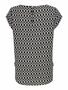 Print Kurzarm Bluse Basic Rundhals Blouse Shirt Oberteil ONLVIC