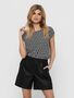 Print Kurzarm Bluse Basic Rundhals Blouse Shirt Oberteil ONLVIC