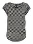 Print Kurzarm Bluse Basic Rundhals Blouse Shirt Oberteil ONLVIC