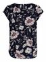 Print Kurzarm Bluse Basic Rundhals Blouse Shirt Oberteil ONLVIC