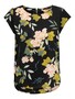 Print Kurzarm Bluse Basic Rundhals Blouse Shirt Oberteil ONLVIC