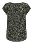 Print Kurzarm Bluse Basic Rundhals Blouse Shirt Oberteil ONLVIC