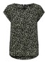 Print Kurzarm Bluse Basic Rundhals Blouse Shirt Oberteil ONLVIC