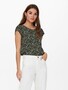 Print Kurzarm Bluse Basic Rundhals Blouse Shirt Oberteil ONLVIC