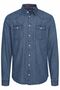 Langarm Jeans Hemd Langarm Regular Fit Freizeit Shirt Baumwolle BHANTES