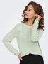 Basic Strickpullover Stretch Sweater Langarm Rundhals Shirt ONLGEENA