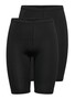 Damen Mini Shorts Leggins 2-er St�ck Pack Fitness Radler Unterrock Pants