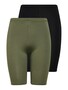 Damen Mini Shorts Leggins 2-er St�ck Pack Fitness Radler Unterrock Pants