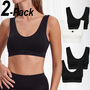 Bustier BH mit Cups 2-er St�ck Pack ohne B�gel Ripp Soft Bra Top VMAGNES
