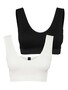Bustier BH mit Cups 2-er St�ck Pack ohne B�gel Ripp Soft Bra Top VMAGNES
