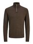 Jack & Jones D�nner Strickpullover Stehkragen Sweater mit Zip Langarm Basic JJEEMIL