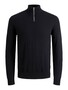 Jack & Jones D�nner Strickpullover Stehkragen Sweater mit Zip Langarm Basic JJEEMIL