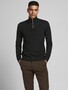 Jack & Jones Dnner Strickpullover Stehkragen Sweater mit Zip Langarm Basic JJEEMIL