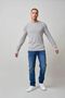 Strickpullover Rundhals Basic Sweater Knitted Langarm Shirt Jumper