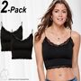 Cropped Spitzen Top 2-er St�ck Pack Kurzes Basic Shirt Set ONLVICKY