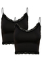Cropped Spitzen Top 2-er St�ck Pack Kurzes Basic Shirt Set ONLVICKY