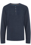 Langarm Basic Shirt D�nner Rundhals Grandad Pullover mit Kn�pfen BHNOBLE