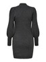Langarm Strickkleid Mini Pullover Dress Stehkragen Shirt ONLKATIA