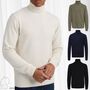 Rollkragen Strick Pullover Warmer Rundhals Sweater Longsleeve KARL