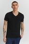 V-Ausschnitt T-Shirt Einfarbiges Kurzarm Shirt Stretch Basic LINCOLN