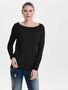 Langer Feinstrick Pullover Langarm Stretch Sweater Locker ONLALONA
