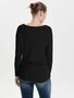 Langer Feinstrick Pullover Langarm Stretch Sweater Locker ONLALONA