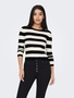 Gestreifter Langarm Strickpullover Striped Oberteil Knit Sweater JDYPLUM