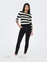 Gestreifter Langarm Strickpullover Striped Oberteil Knit Sweater JDYPLUM